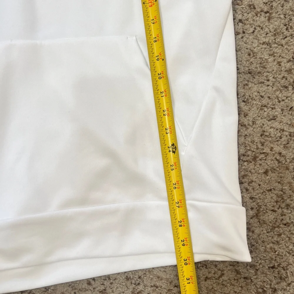 Polo Ralph‎ Lauren white Performance Terry Hoodie Men XL FLAWED READ BELLOW
